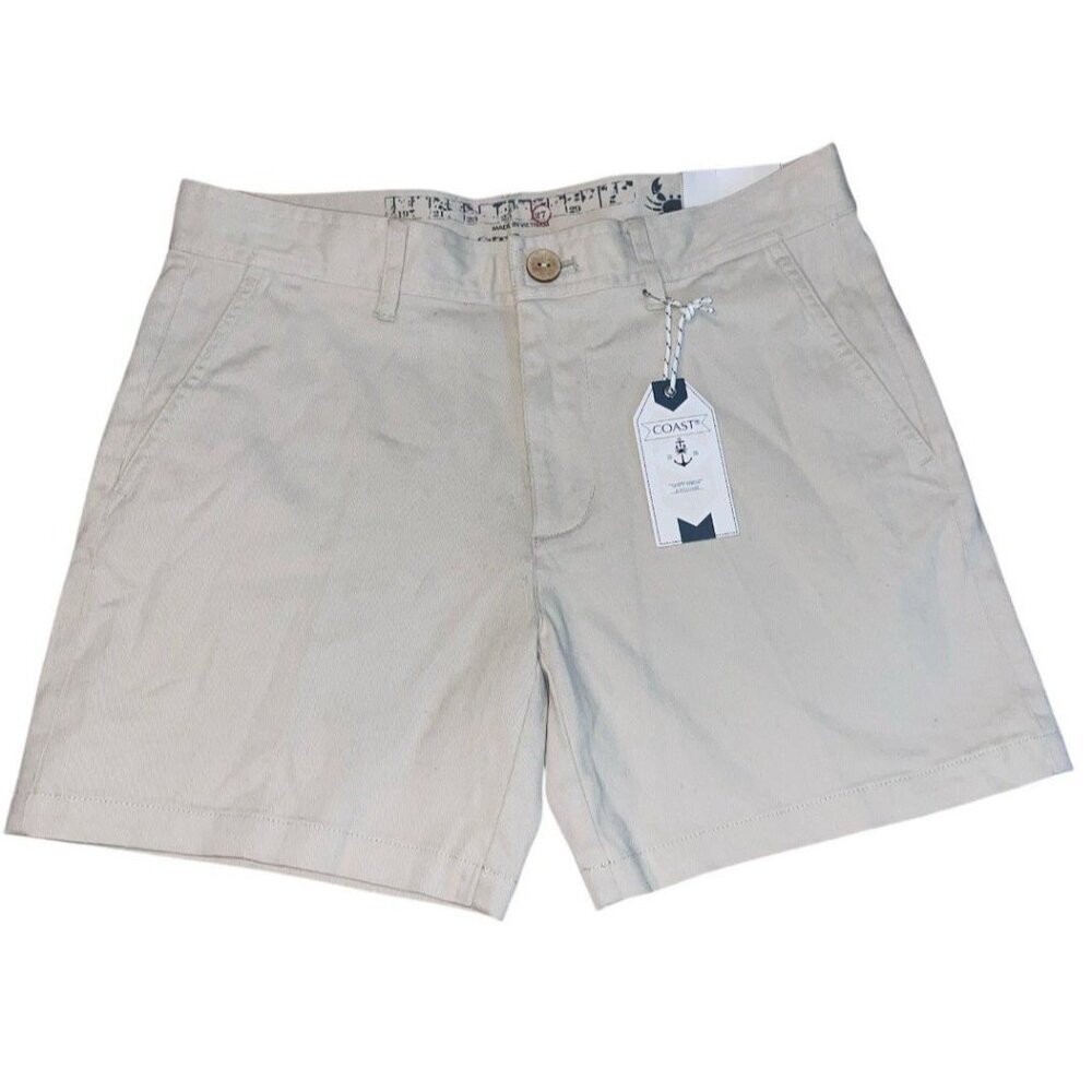 Coast Dock Shorts Khaki Chino Women’s Size 27 5” Inseam NWT